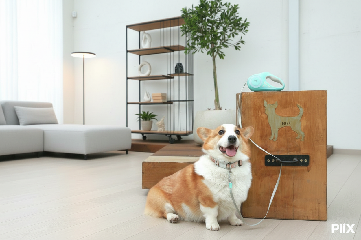 Automatic Retractable Lighting Dog Leash