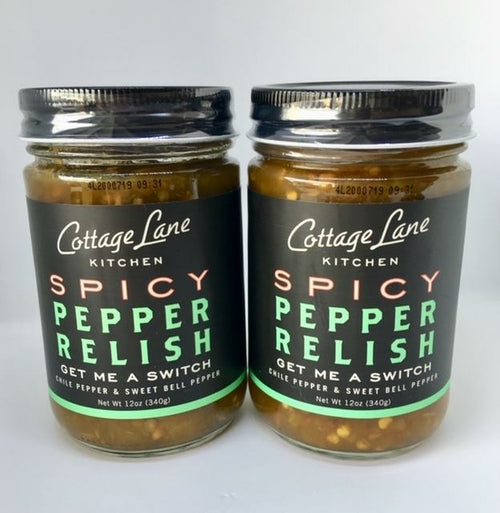 12 Bottles of 12oz Get Me A Switch spicy pepper relishes (one case)