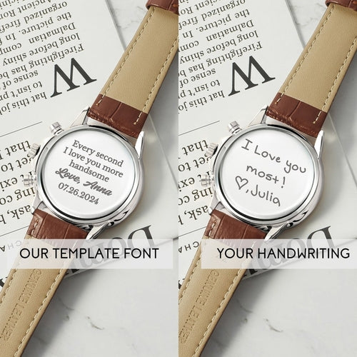 Handwriting Gifts for Groom, Groom Watch, Wedding Watch for Groom
